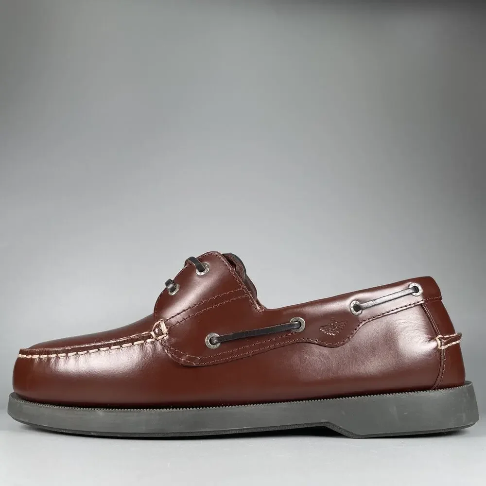 Dockers Men's Size 14 W Brown Leather 2 Eye Casual Boat Shoes Loafer Comfort NEW